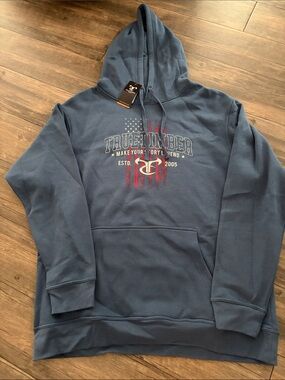 True Timber Men's Slate Blue Graphic Pullover Hoodie